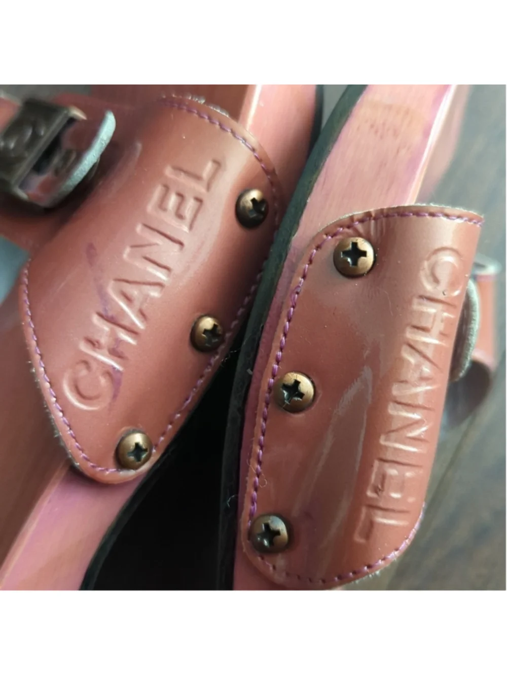 CHANEL Vintage Interlocking CC Logo Clogs